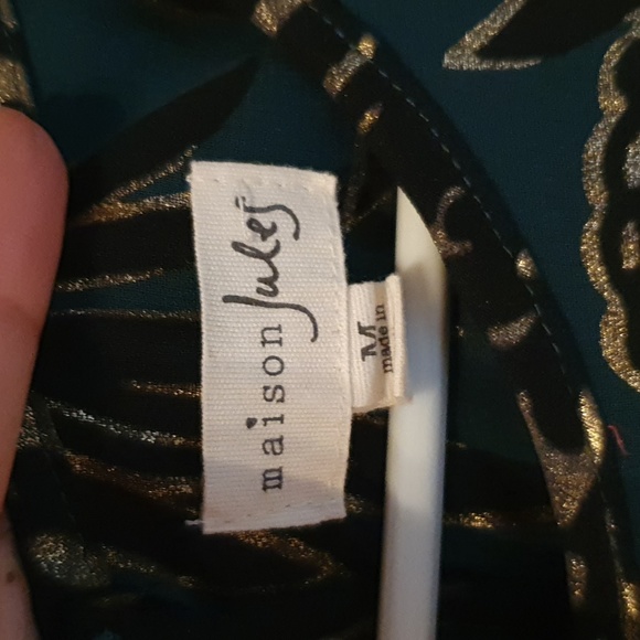 Maison Jules green and gold pineapples dress - Picture 4 of 7